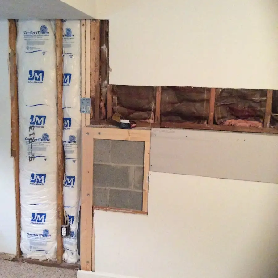 Wall insulation replacement during Structural Drying in Orange Cove